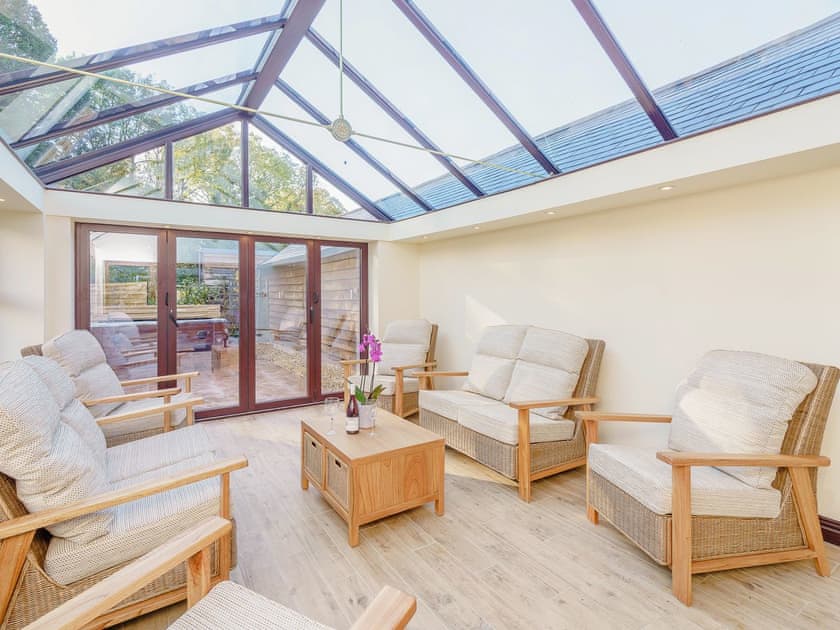 Large and bright conservatory | Rhiew Banc, Bwlch-y-ffridd, near Newtown