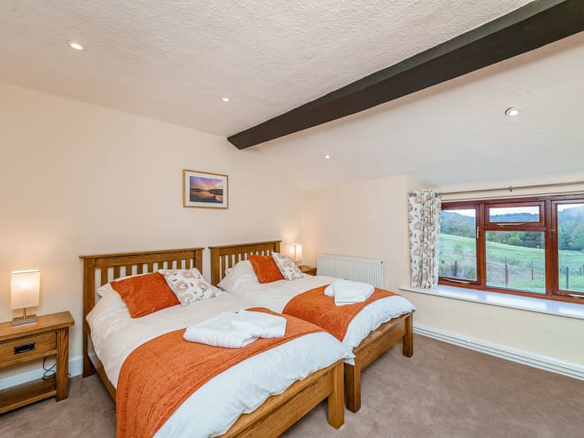 Twin bedroom | Rhiew Banc, Bwlch-y-ffridd, near Newtown