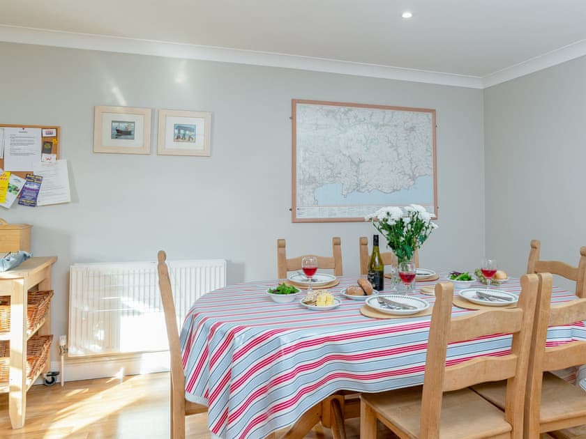 Charming dining area for 8 plus High Chair  | Chyandour, Fowey