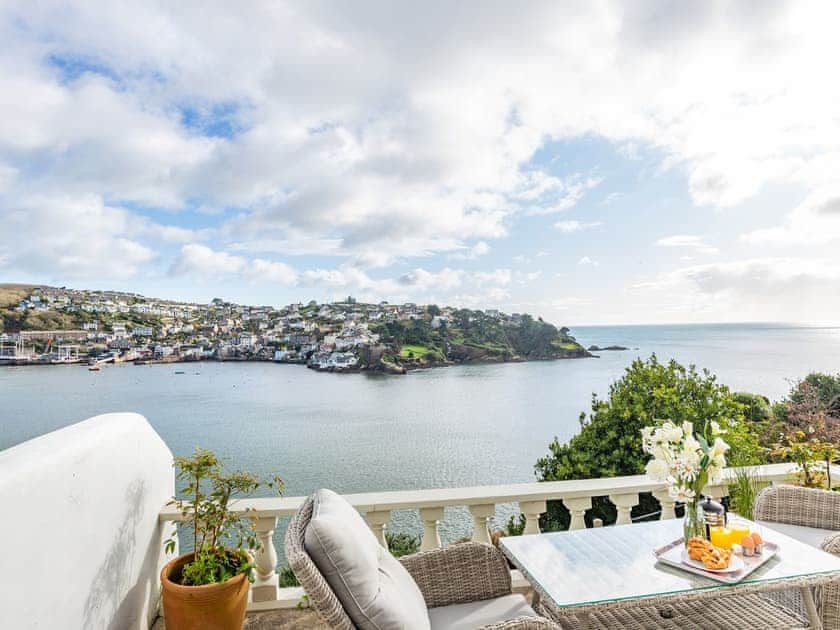 Views out to sea from the terrace | Apartment 2 The Wheelhouse., Fowey