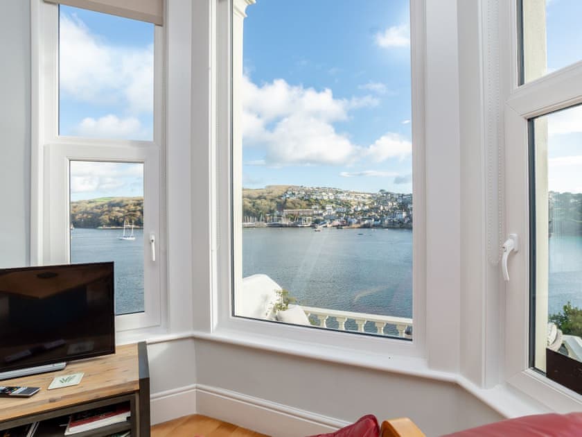 Outstanding views from the living room window | Apartment 2 The Wheelhouse., Fowey