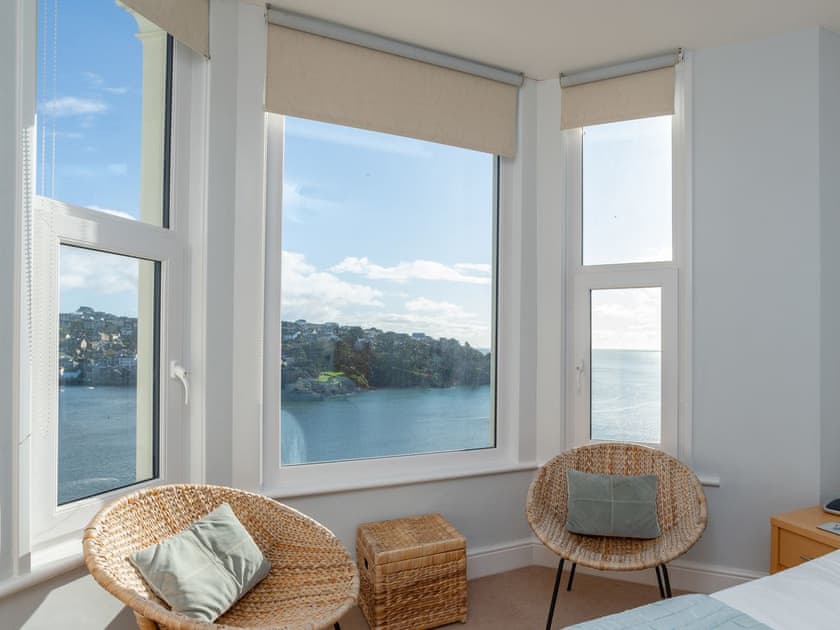 Magnificent views from the en-suite double bedroom | Apartment 2 The Wheelhouse., Fowey