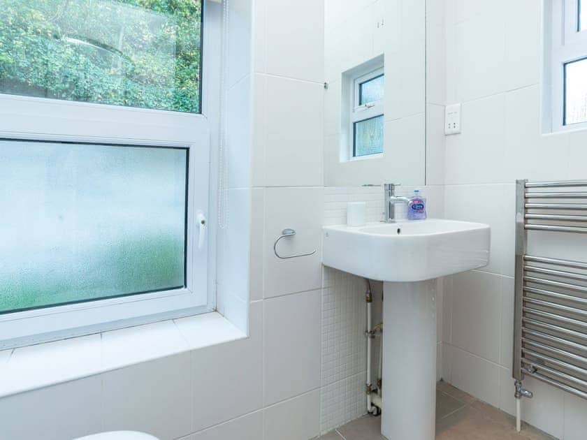 Shower room with heated towel rail | Apartment 2 The Wheelhouse., Fowey