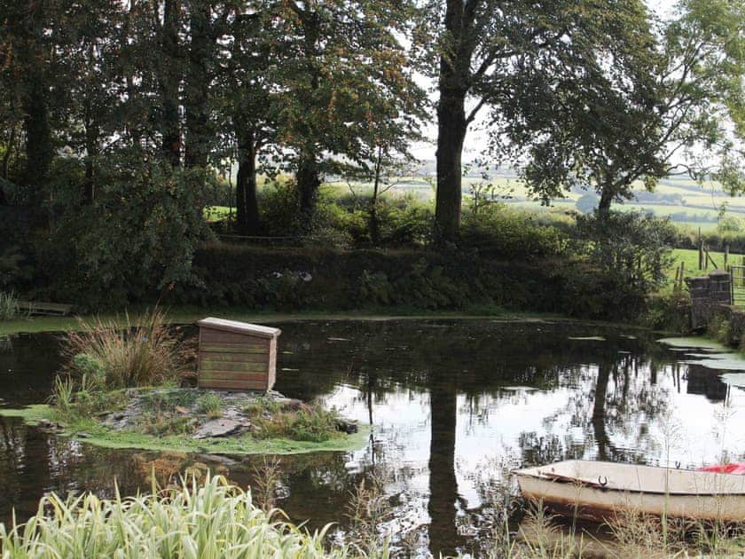 Tranquil pond area  | The Orchard, The Farmhouse, The Carthouse - Morlogws Farm Holiday Cottages, Capel Iwan, near Newcastle Emlyn
