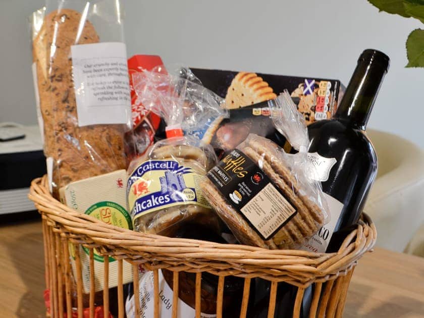 Typical welcome pack of Welsh treats | Ty Glyndwr, Lower Cwm-twrch, near Ystradgynlais