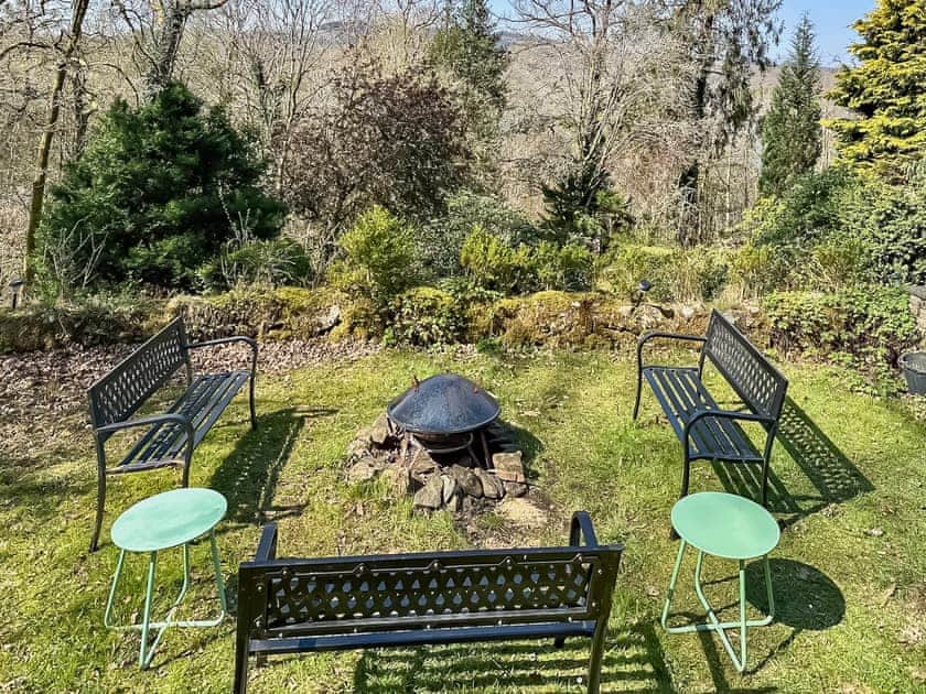 Firepit area with outdoor furniture  | Tower View, Beech Hill, near Bowness-on-Windermere