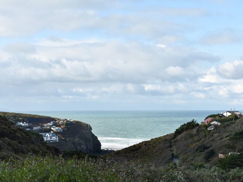 Looking down to Porthtowan Beach | Barbara Anne’s, Driftwood - Porthtowan Holiday Apartments, Porthtowan, near Truro