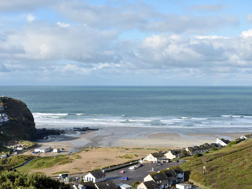 Looking down to Porthtowan Beach | Barbara Anne’s, Driftwood - Porthtowan Holiday Apartments, Porthtowan, near Truro