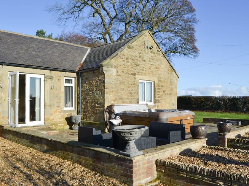 Raised patio area | Red Hen Cottage, Acklington