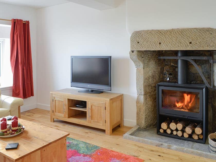 Cosy living room with wood burner | Rosie’s Cottage, Near Lochwinnoch