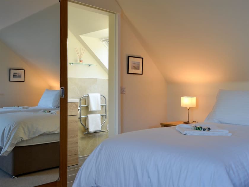 Tranquil bedroom with en-suite | Rowan House, Carbost, near Portree
