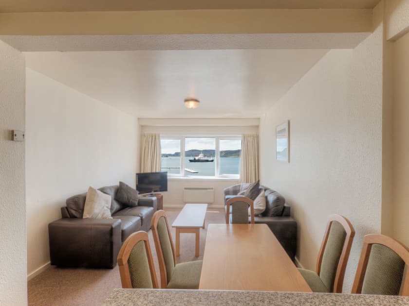 Spacious living and dining area  | Scarba 3 - Esplanade Court Apartments, Oban