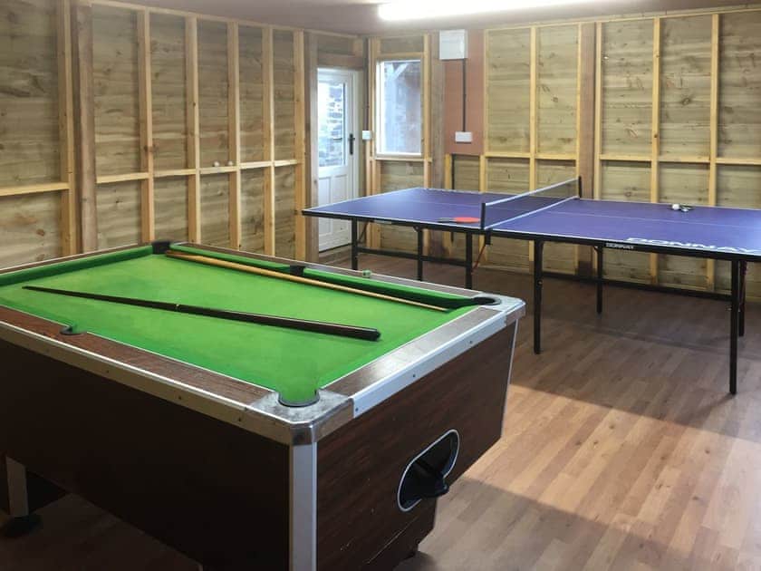 Well-appointed games room | Upper Close - Acre Luxury Lodges, Stanner, near Kington
