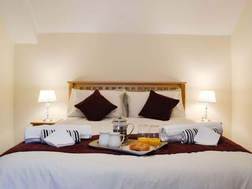 Welcoming double bedded room | Felin Gogoyan - Cambrian Mountains Glamping, Tregaron, near Lampeter