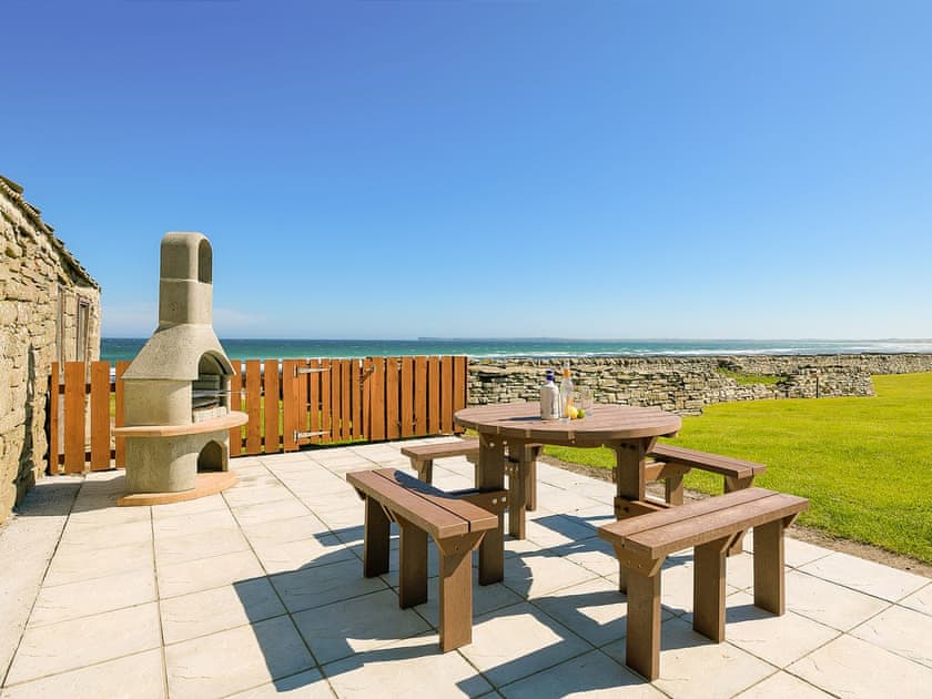 Outdoor area with sea views | The Herons, South Keiss, near Wick