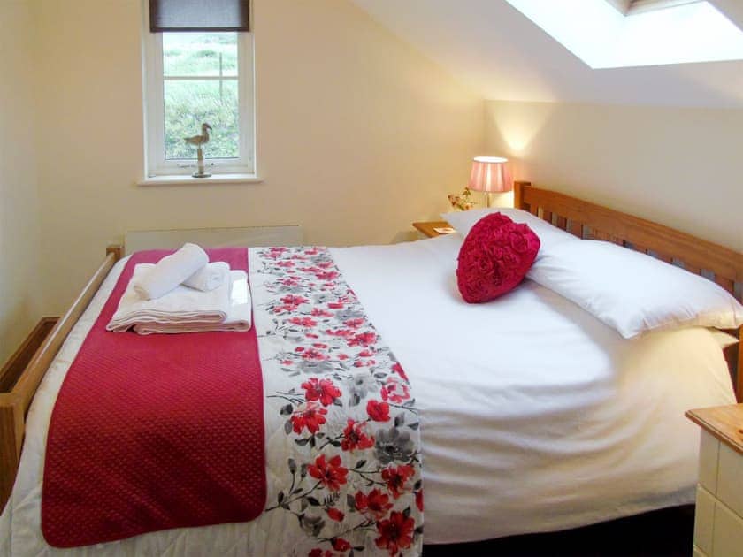 Comfortable double bedroom | Ysgubor Uchaf - Bwlchgwyn Equestrian Holidays, Arthog, near Fairbourne