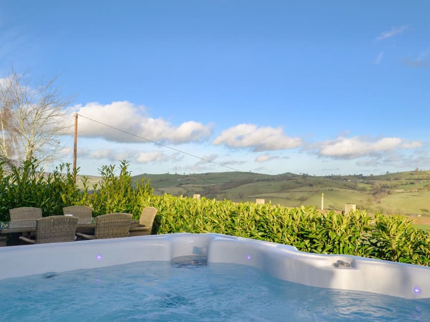 Private and secluded hot tub | The Barn, Gwyddelwern near Corwen
