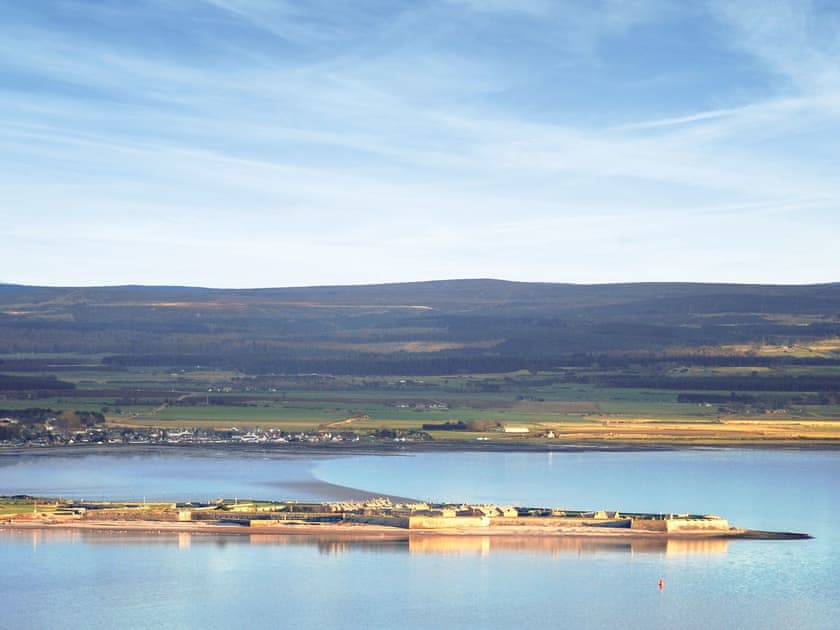 Fort George from the property  | Callachy Cottage - Flowerburn Holidays, Rosemarkie, near Fortrose