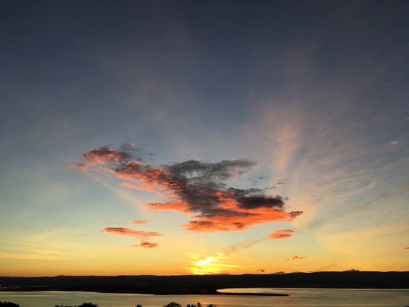 Sunrise from Callachy Cottage | Callachy Cottage - Flowerburn Holidays, Rosemarkie, near Fortrose