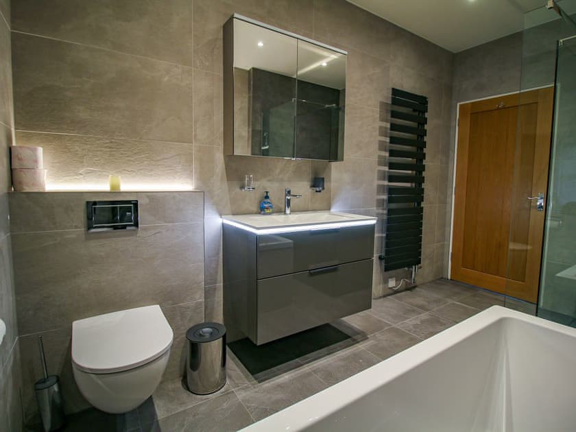 House bathroom with walk-in shower | Easedale Corner, Grasmere, near Ambleside
