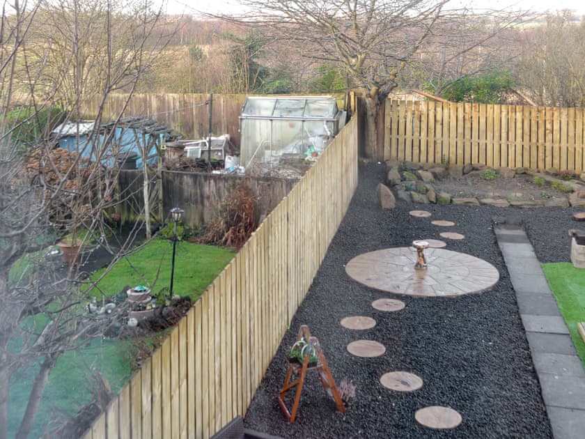 First floor view over the rear garden | Seashells by the Sea - Seashore Hideaway and Seashells by the Sea, Newbiggin-by-the-Sea