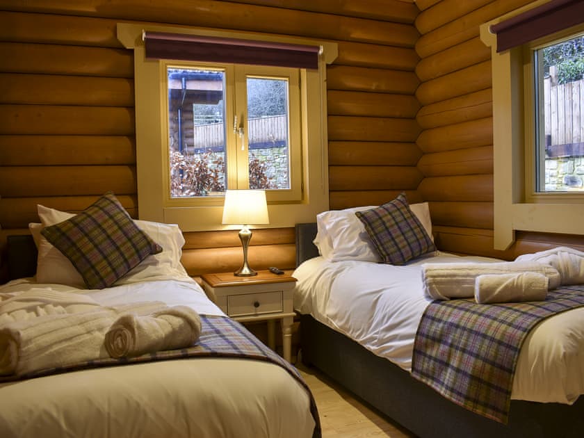 Tranquil twin bedroom | Chesters Lodge - Vindomora Country Lodges , Ebchester, near Consett