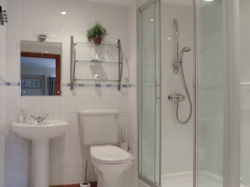 Shower room with large shower enclosure | Milking Parlour - Cotterill Farm, Biggin by Hartington, near Buxton