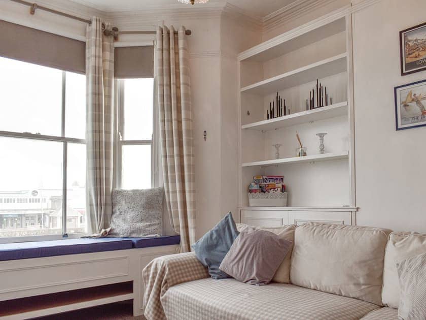 Cosy living area with sea views | Flat 3 Sea View - Moray Apartments, Lowestoft