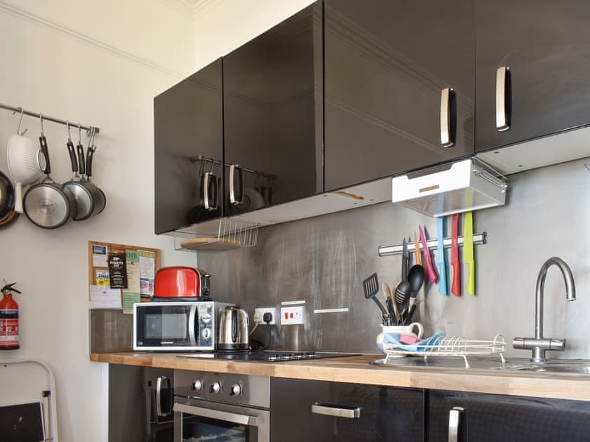 Well-equipped fitted kitchen area | Flat 3 Sea View - Moray Apartments, Lowestoft