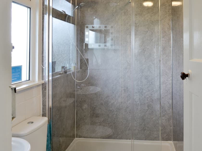 Shower room with large shower enclosure | Searchlight Cottage, Fraisthorpe, near Bridlington