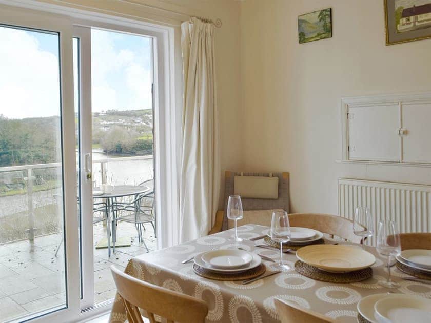 Dining room with river views | Rosevene, St Dogmaels