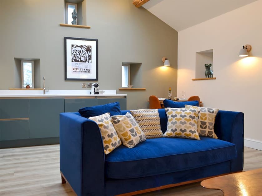 Comfortable and bright open plan lving space | The Hayloft - Branthwaite Cottages, Branthwaite, near Caldbeck