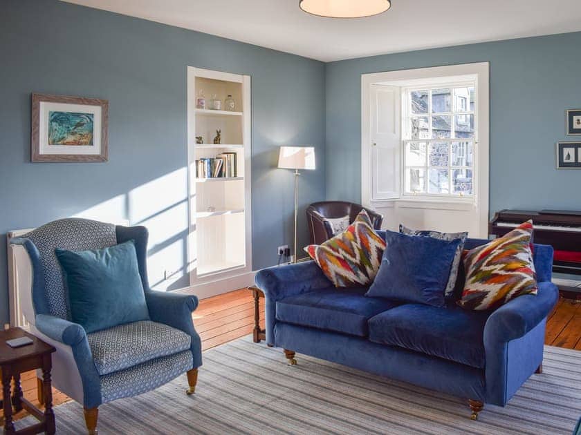 Well-furnished living area | The Barracks @ East Neuk Orchards - Self Catering @ East Neuk Orchards, Pittenweem, near Anstruther
