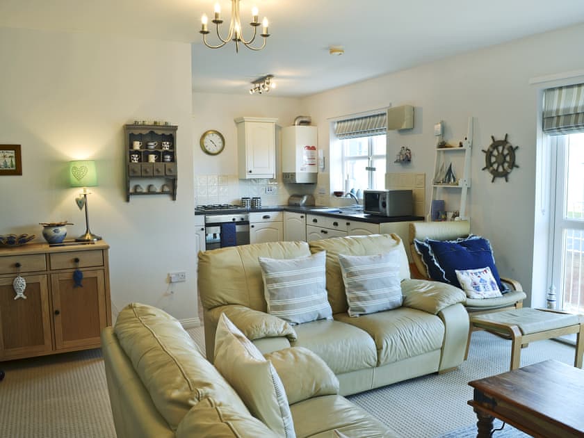 Tastefully furnished open plan living space | Captain Ron’s, Beadnell, near Alnwick