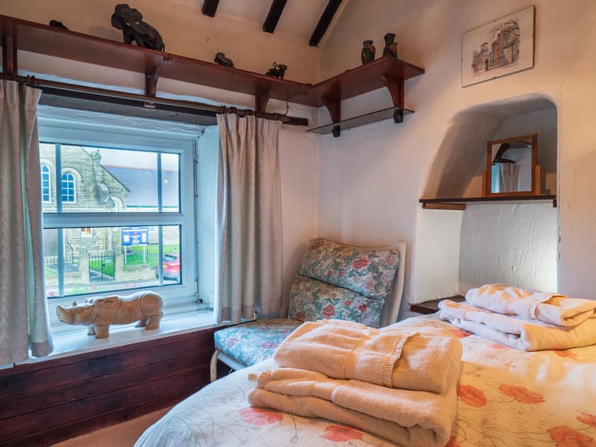Pretty bedroom with double bed | The Old Dairy - The Old Dairy and Buttermilk Cottage, Youlgreave, near Bakewell