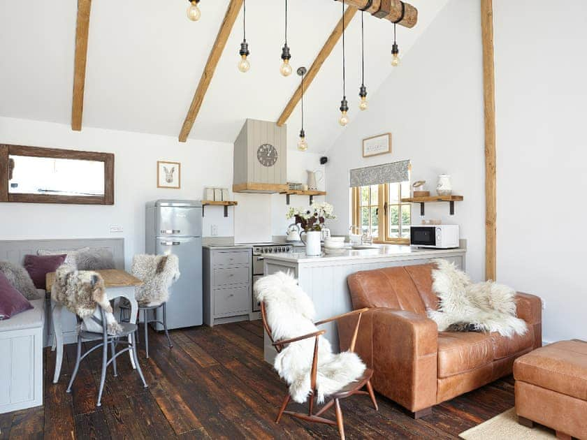 Light and airy open-plan living space | The Barn, Brighstone