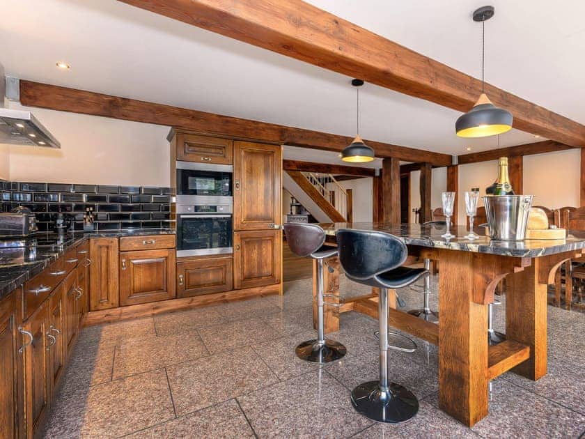 Fully appointed fitted kitchen with breakfast-island  | Olive Lodge, Melbourne, near Derby