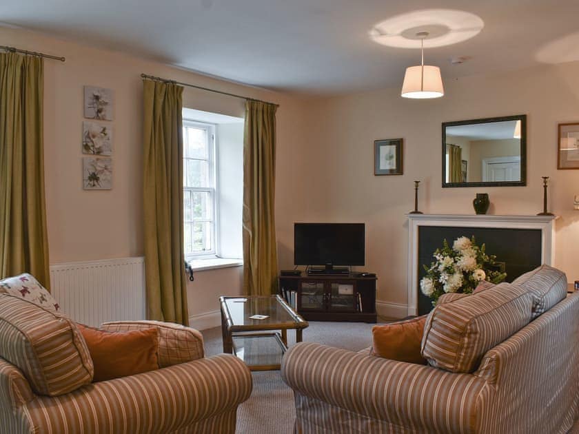 Comfortable living room with TV | The Stables, Harburn, near West Calder