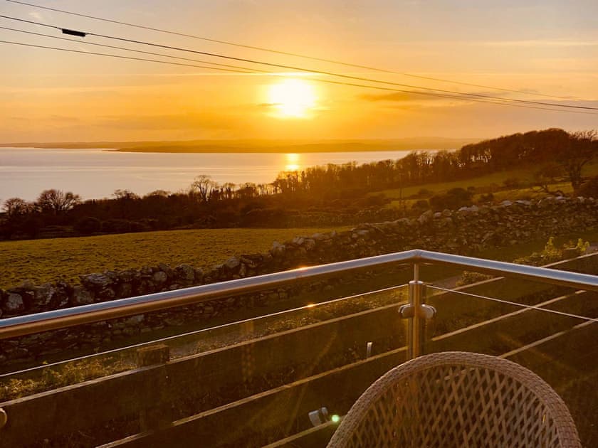 Beautiful sun set views from the veranda | Little Willow - Drumbain, Near Gatehouse of Fleet