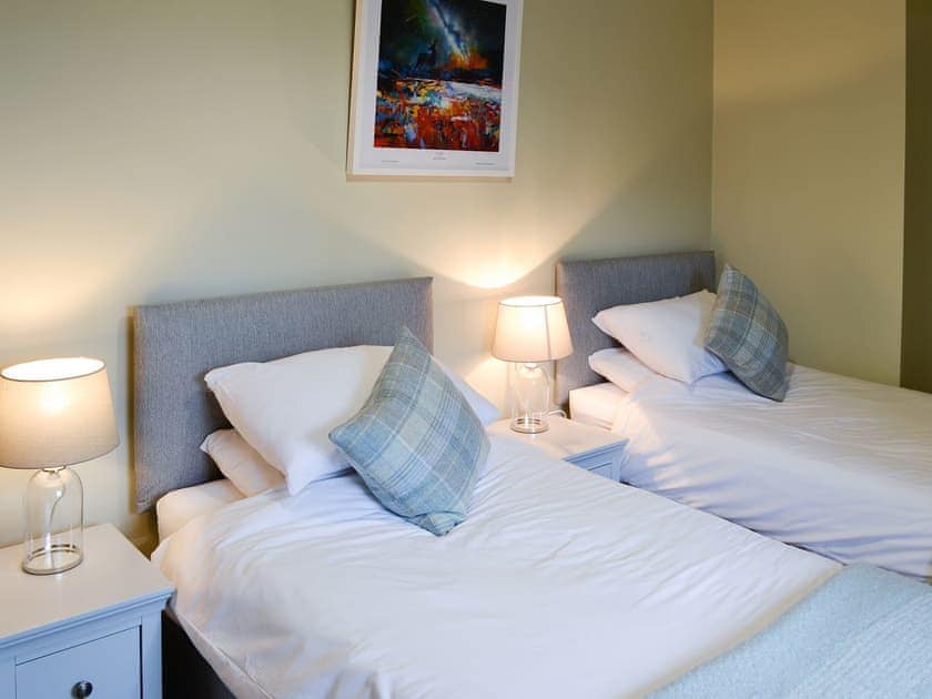 Twin bedroom | High Kirkland Holiday Cottages: The Byre - High Kirkland Holiday Cottages, Kirkcudbright
