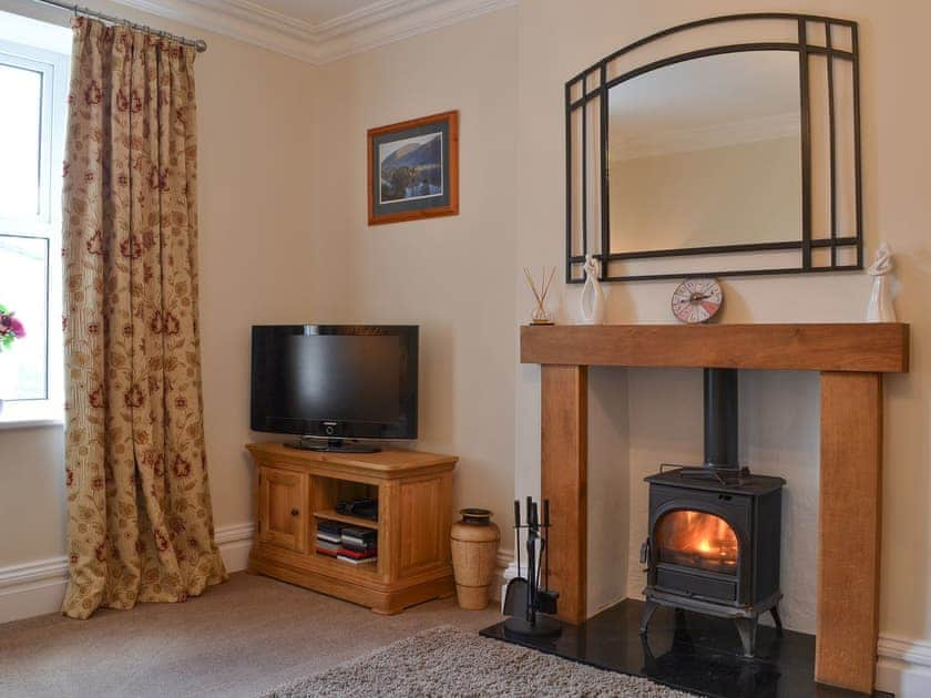 Living room with wood burner | Rowan House, Threlkeld, near Keswick