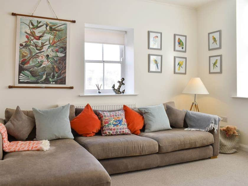 Comfortable seating within living area | Flowergate House, Whitby