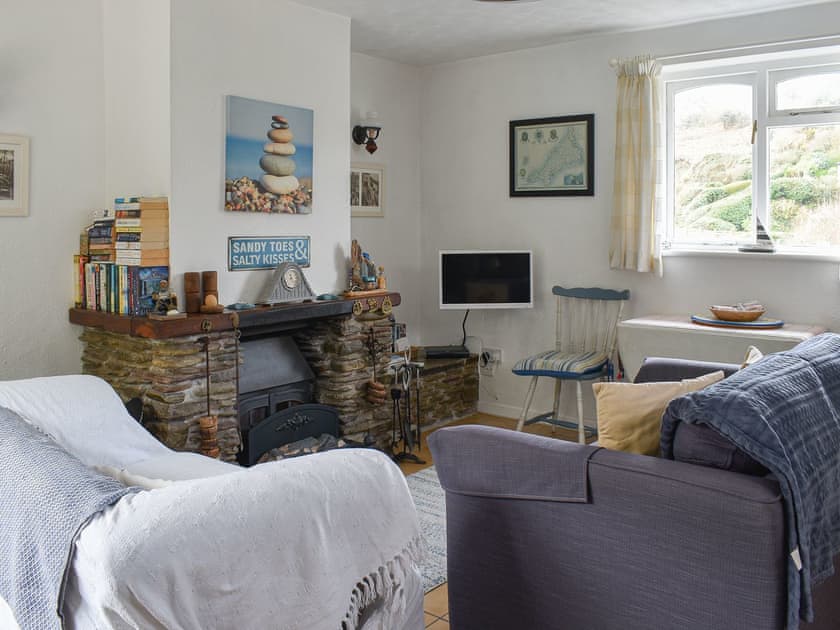 Living room | Garden Cottage - Talland Beach Cottages, Talland Bay, near West Looe