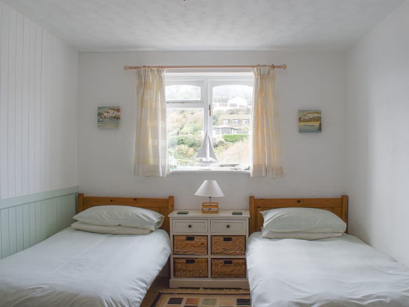 Twin bedroom | Garden Cottage - Talland Beach Cottages, Talland Bay, near West Looe
