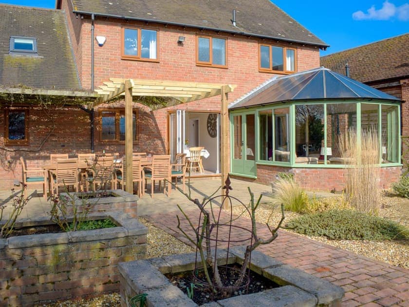 Large patio area | Meadow View, Harley, near Much Wenlock