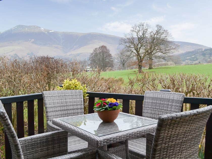 Relax on the terrace and take in the Lakeland views | Fell Foot  Lodge - Burnside Park - Burnside Park, Keswick