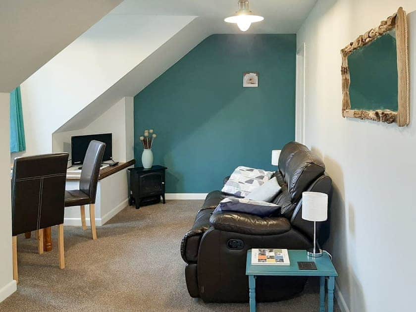Lovely living area with dining table and chairs | Forge Cottage - Longmeadow Farm, Shaldon, near Teignmouth