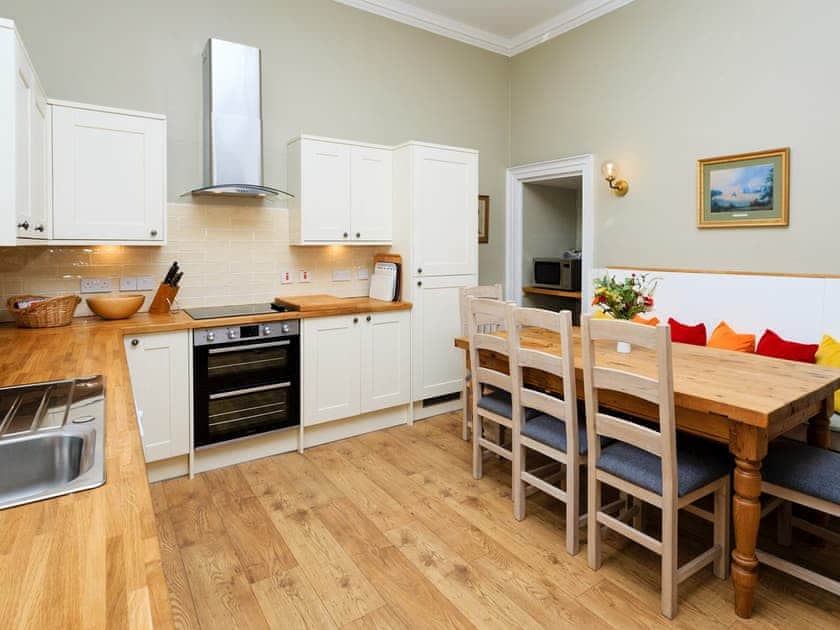 Well equipped kitchen/ dining room | Macduff Tower - Kinnaird Castle, Brechin