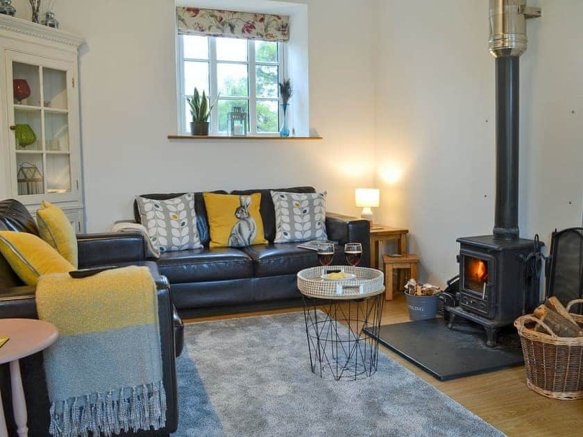 Delightful living room with wood burner | Meadowside Forge, Ashwater, near Beaworthy