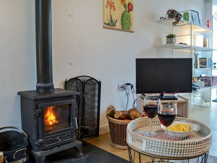 Delightful living room with wood burner | Meadowside Forge, Ashwater, near Beaworthy